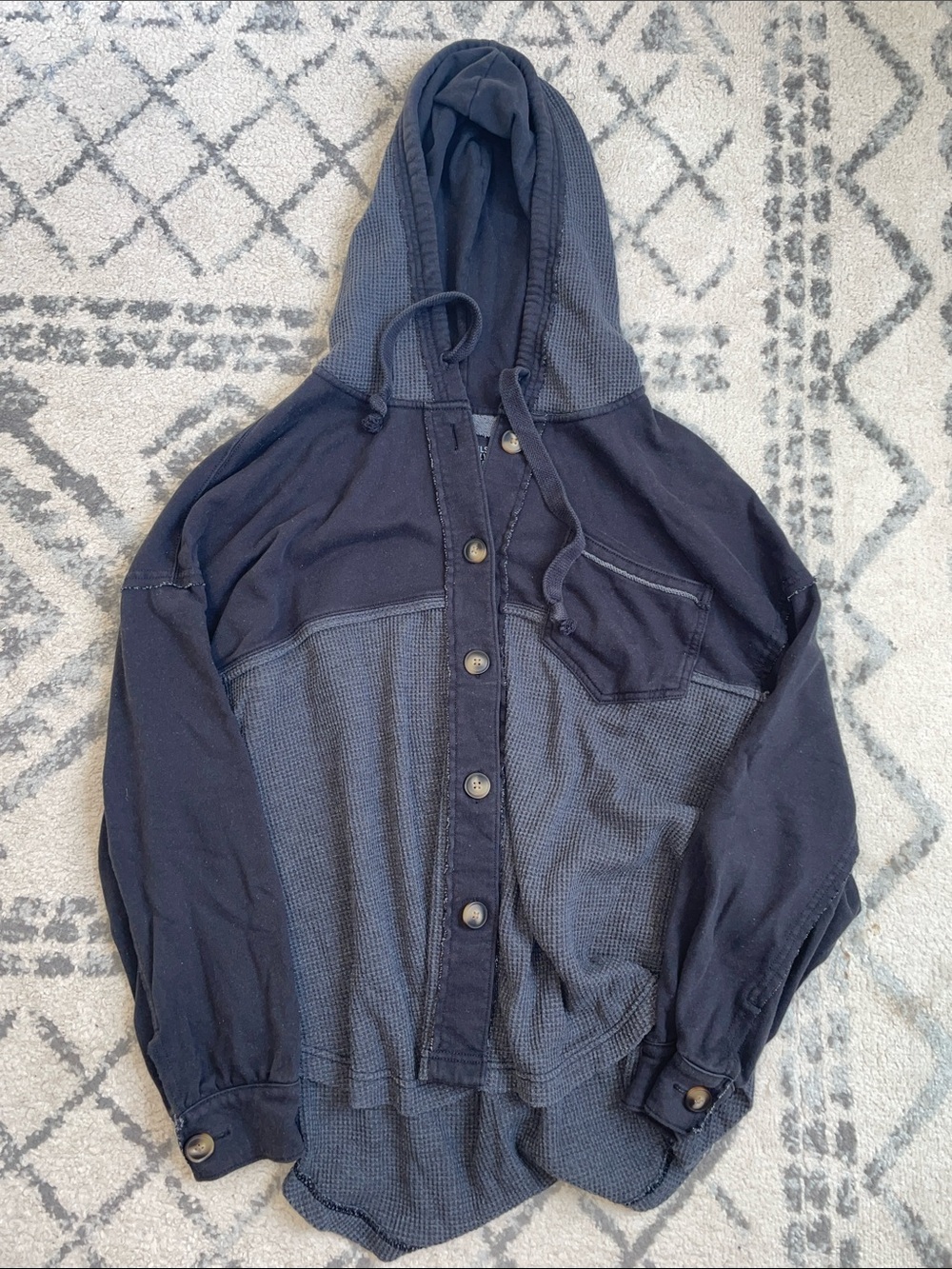 American Eagle | Oversized Waffle Hoodie